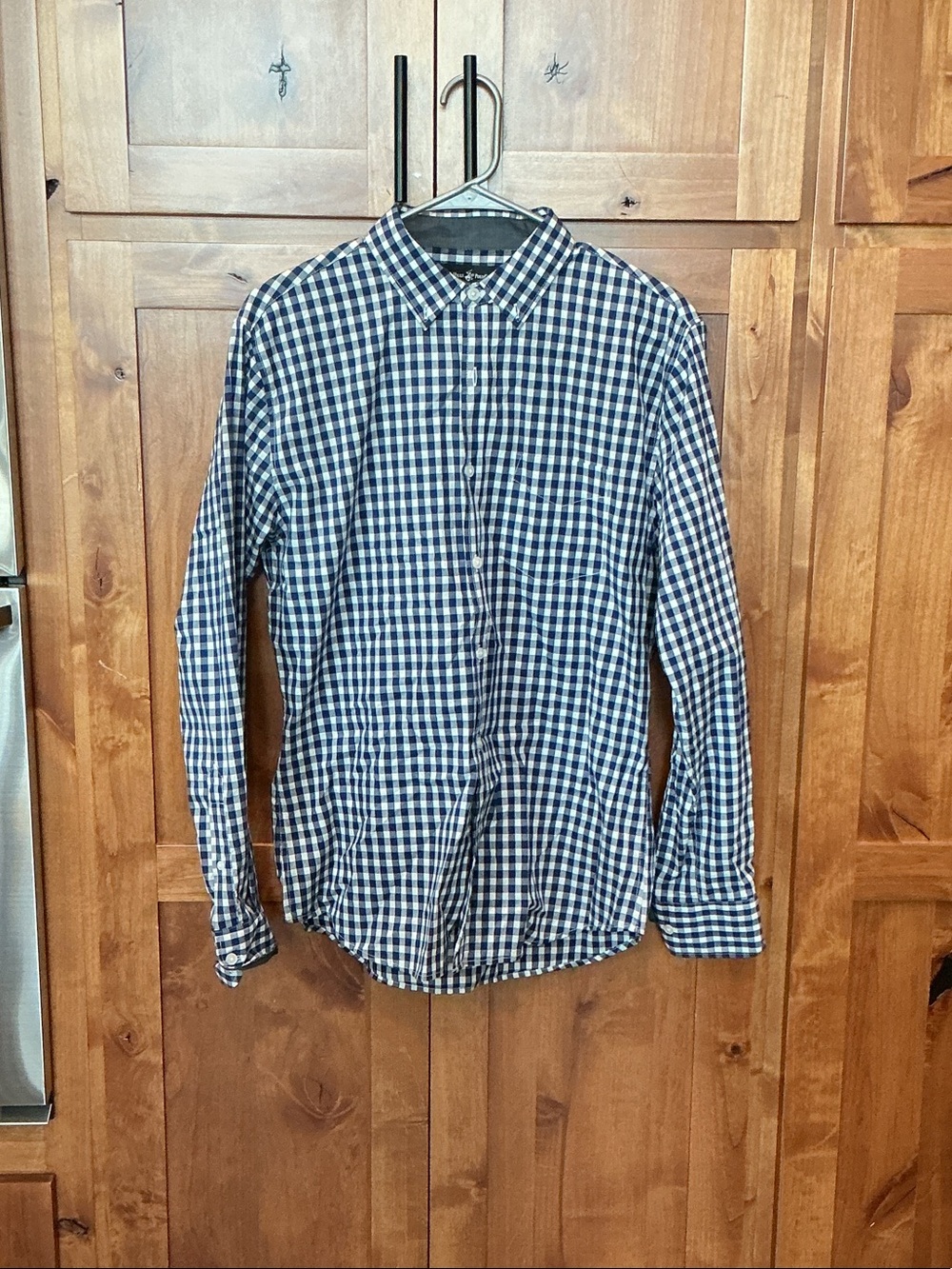 Beverly Hills Polo Club Navy & White Check Button-Down Shirt